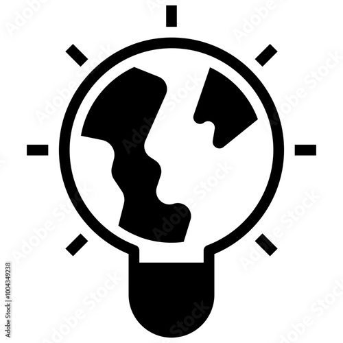 globalization glyph style icon