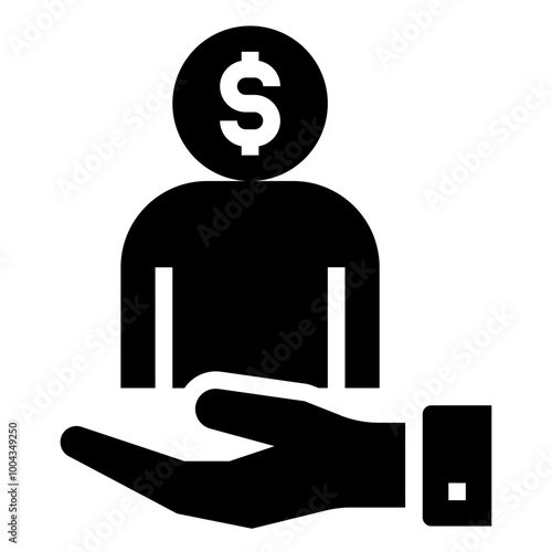 entrepreneurship glyph style icon