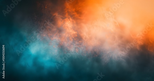 Wallpaper Mural Abstract Light Leak Texture with Orange and Blue Gradient Torontodigital.ca