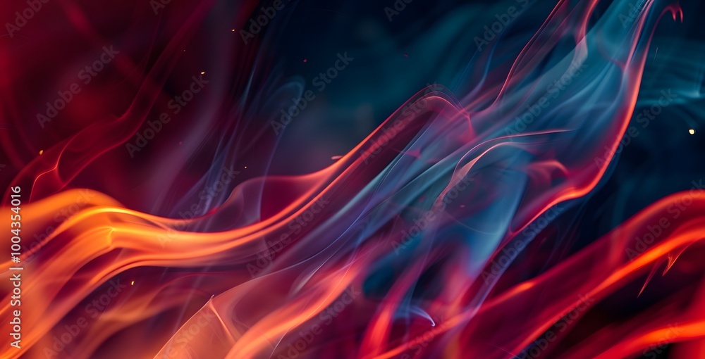 Naklejka premium Abstract Blue And Red Gradient Flame