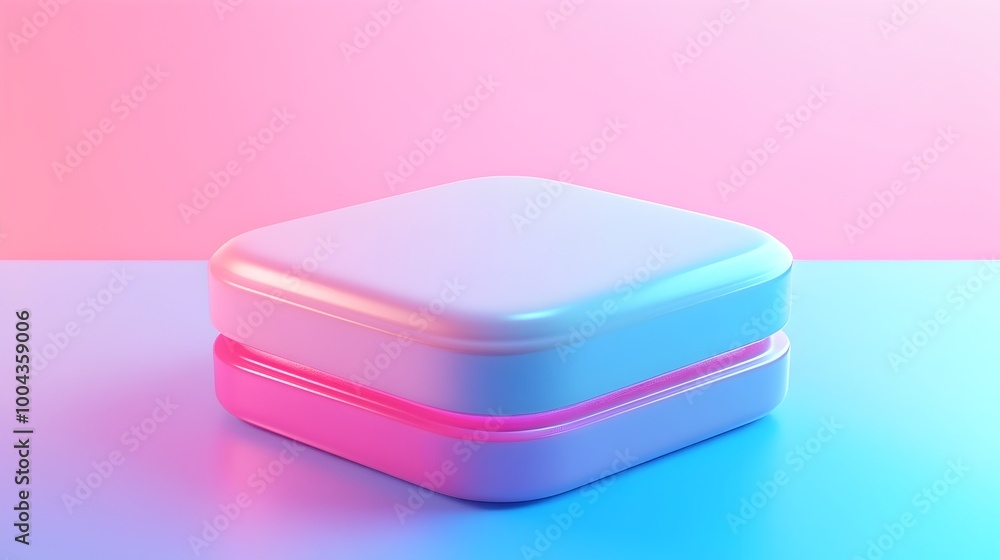 Pastel Geometric Abstract 3D Render with Cube and Rectangle Shapes on Gradient Background Pastel Geometric Abstract 3D Render with Cube and Rectangle Shapes on Gradient Background