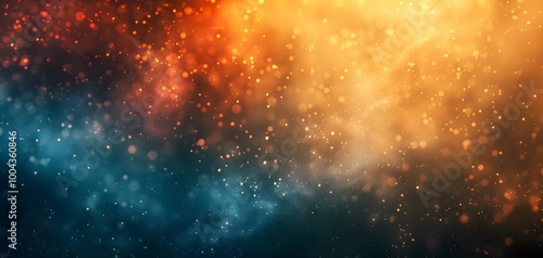 Abstract Gradient Background with Blue, Orange and Yellow Colors