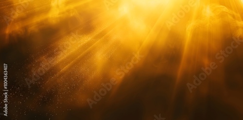 Golden Light Rays Abstract Background