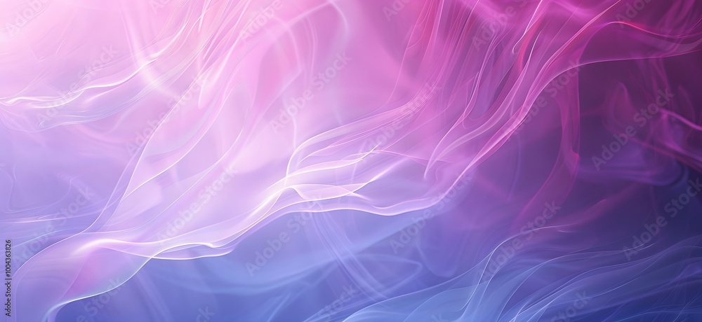 Abstract Purple Pink Gradient Background with Smooth Curves
