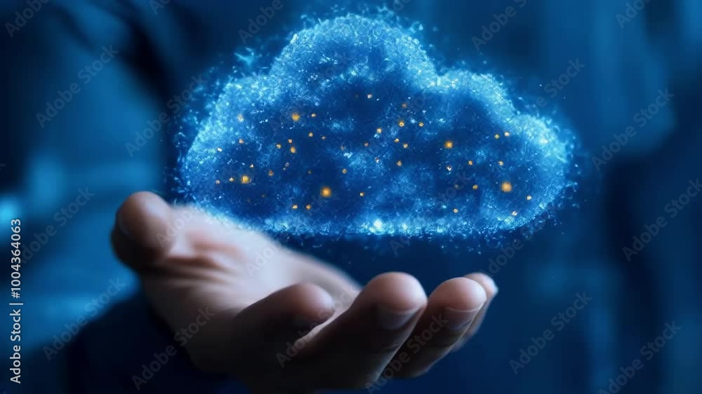 Businessman hand holding Cloud computing technology internet storage network. Cloud service, Cloud technology, and Cloud storage Concept. Businessman hand holding Cloud computing technology internet storage network. Cloud service, Cloud technology, and Cloud storage Concept.