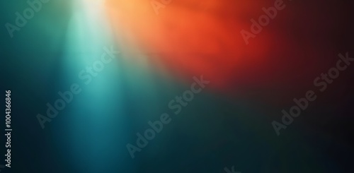 Abstract Gradient Background with Light Beam and Grain Texture