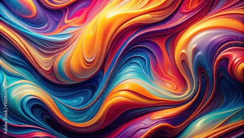 Abstract fluid background with retro color scheme perfect for digital design projects