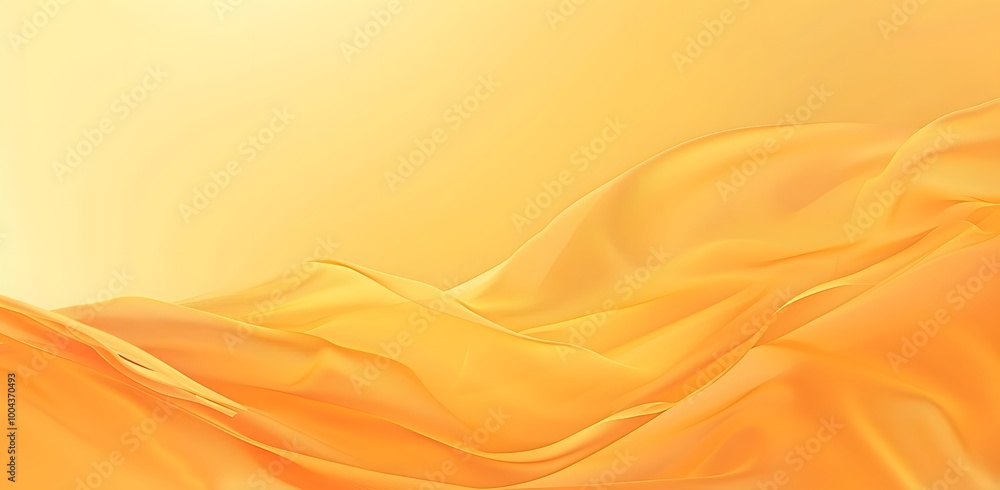 Abstract Yellow Gradient Background with Fabric Waves Abstract Yellow Gradient Background with Fabric Waves