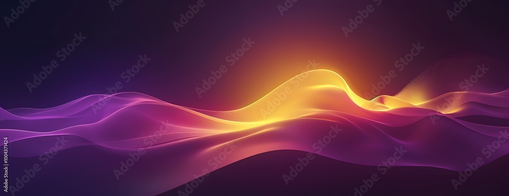 Abstract Purple and Yellow Gradient Waves Background Abstract Purple and Yellow Gradient Waves Background