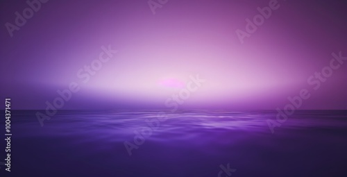 Purple Gradient Sky and Water Minimalist Background