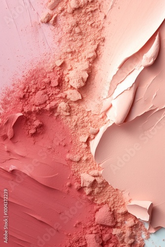 Closeup texture of beauty product crushed