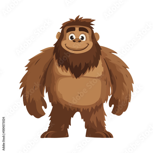 cute bigfoot monster vector illustration  photo