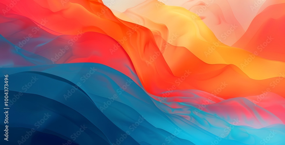 Abstract Gradient Background with Orange, Blue, and Red Tones Abstract Gradient Background with Orange, Blue, and Red Tones