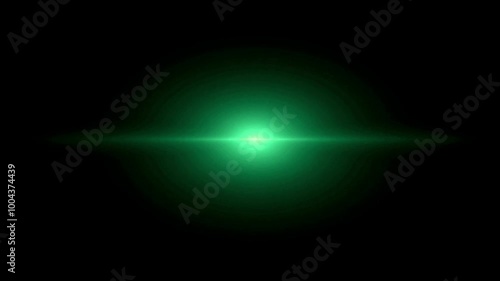 Wallpaper Mural Realistic green light lens flare on black background. Torontodigital.ca