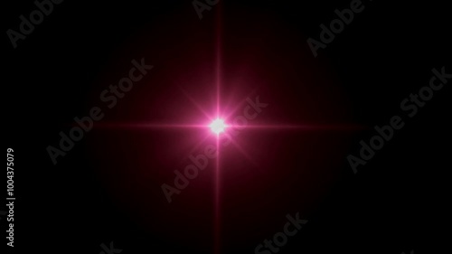 Wallpaper Mural Realistic red light lens flare on black background. Torontodigital.ca