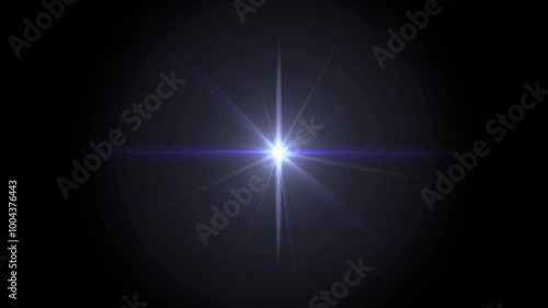 Wallpaper Mural Realistic blue light lens flare on black background. Torontodigital.ca