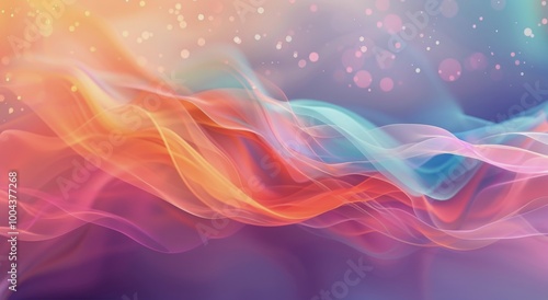 Abstract Colorful Wave Patterns in Vibrant Hues
