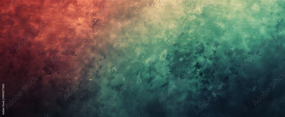 Obraz premium Abstract Green Red Grainy Texture Background