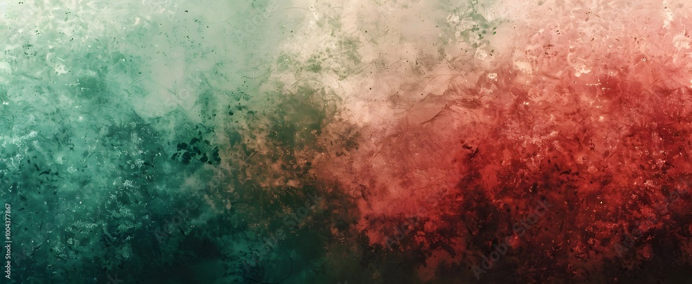 Fototapeta premium Abstract Grainy Gradient Background with Red and Green