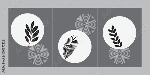 natural and tropical abstract art background printable wall decoration