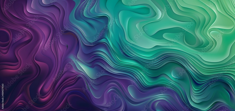 Abstract Gradient Wavy Background Green Purple Blue Abstract Gradient Wavy Background Green Purple Blue