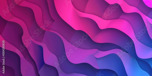 Abstract Wavy Gradient Background With Pink Purple And Blue Colors