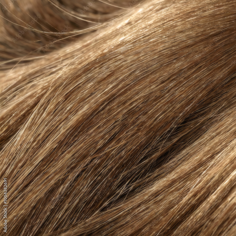 Naklejka premium Brown hair macro background texture