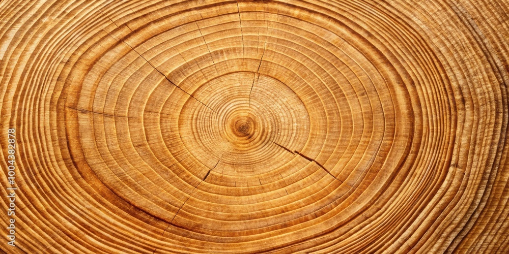 Fototapeta premium Natural wooden texture with annual rings as a background for design projects