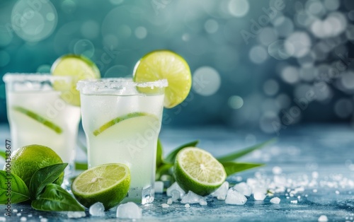 Margarita Cocktails With Lime and Salt