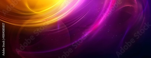 Abstract Purple Yellow Gradient Background with Blurred Round Shape