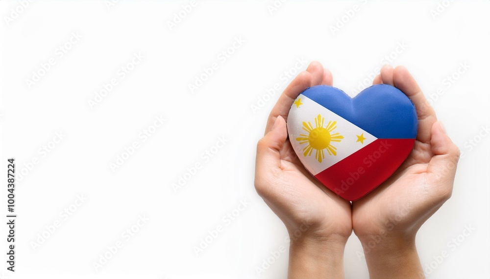 手で持っているフィリピンの国旗のハート(Heart of Philippines flag held in hand.)
手で持っているフィリピンの国旗のハート(Heart of Philippines flag held in hand.)