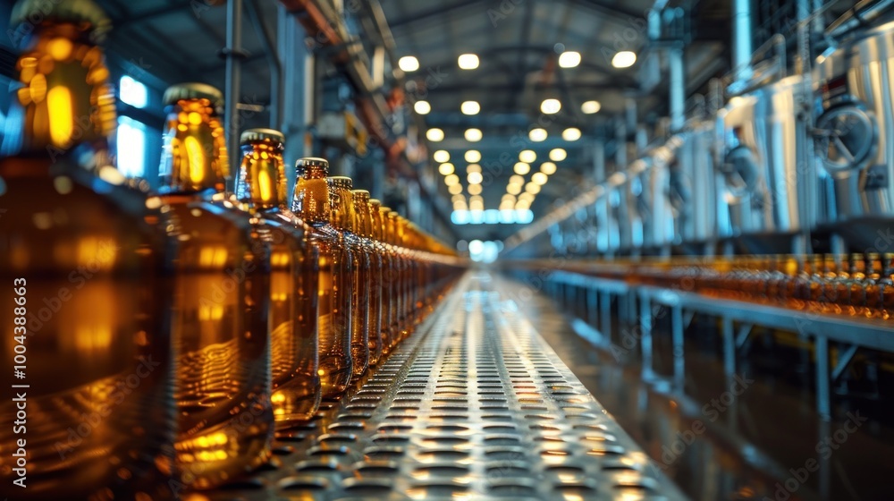 Beer production line. Beer production line.