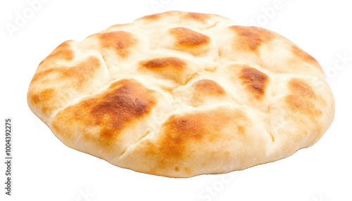 Fresh pita bread isolated on transparent background