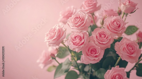 Pink Roses in Vase