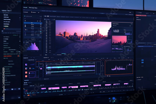 The video editing or AI generated video creation interface has a video preview window on top