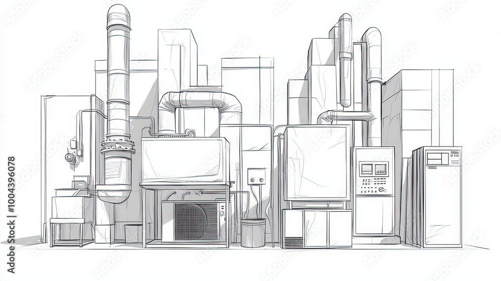 illustration of hvac system illustration of hvac system