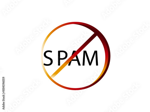 No Spam Symbol in vector using for Stop Spam.
