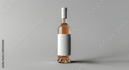 Rose Wine Bottle Mockup