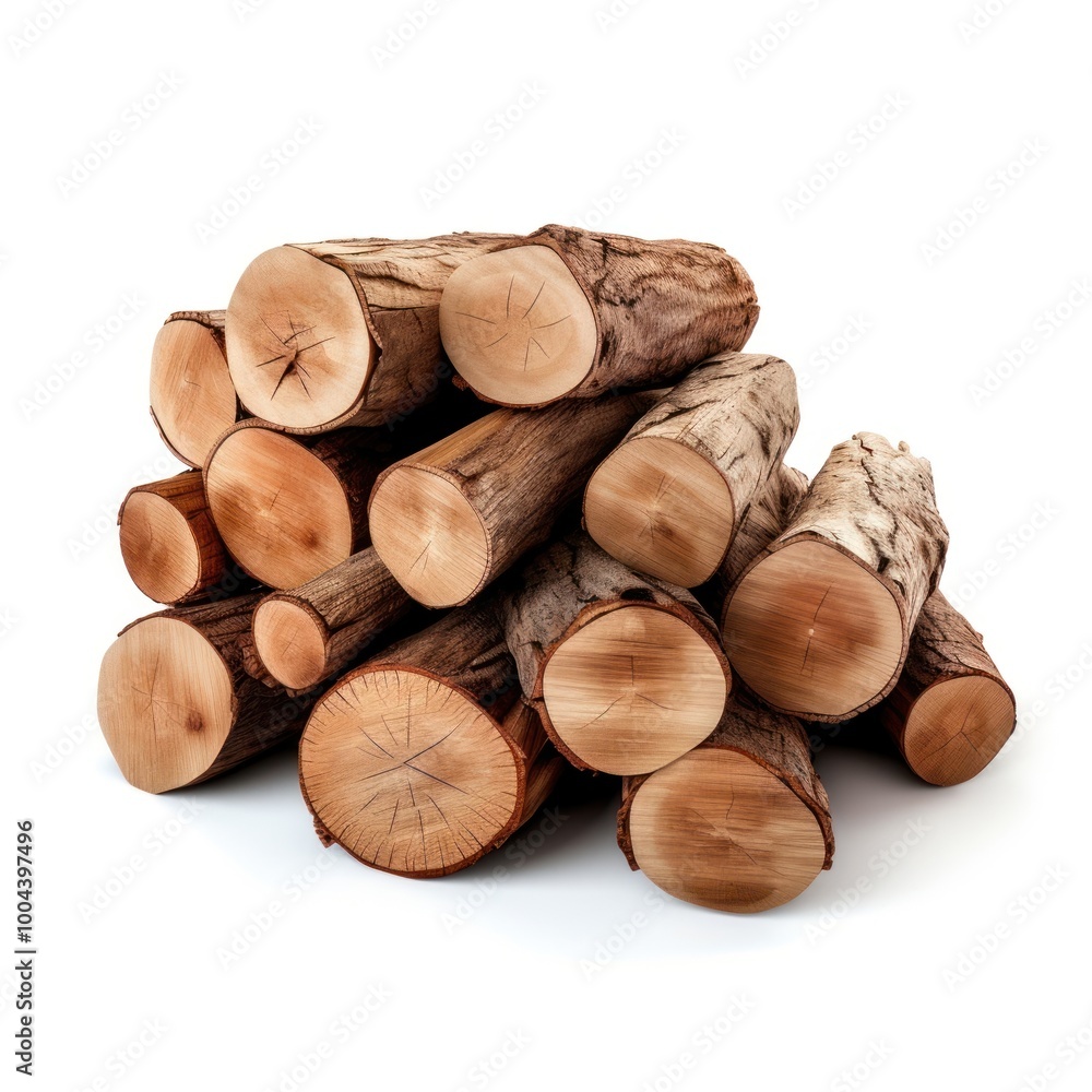 Firewoods lumber white background deforestation. Firewoods lumber white background deforestation.
