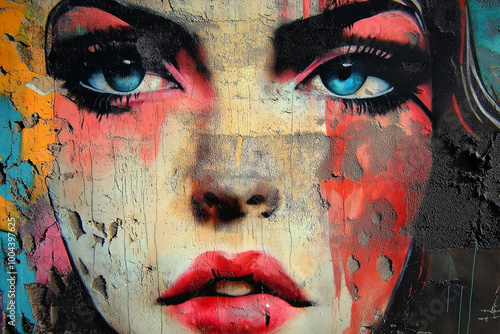 Grungy Urban Street Art – graffiti textures and bold colors, giving a gritty, edgy feel