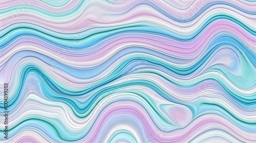 Abstract Wavy Background in Pastel Blue and Purple