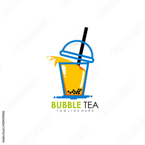 LOGO VECTOR - BUBBLE TEA FRESH AND COLD