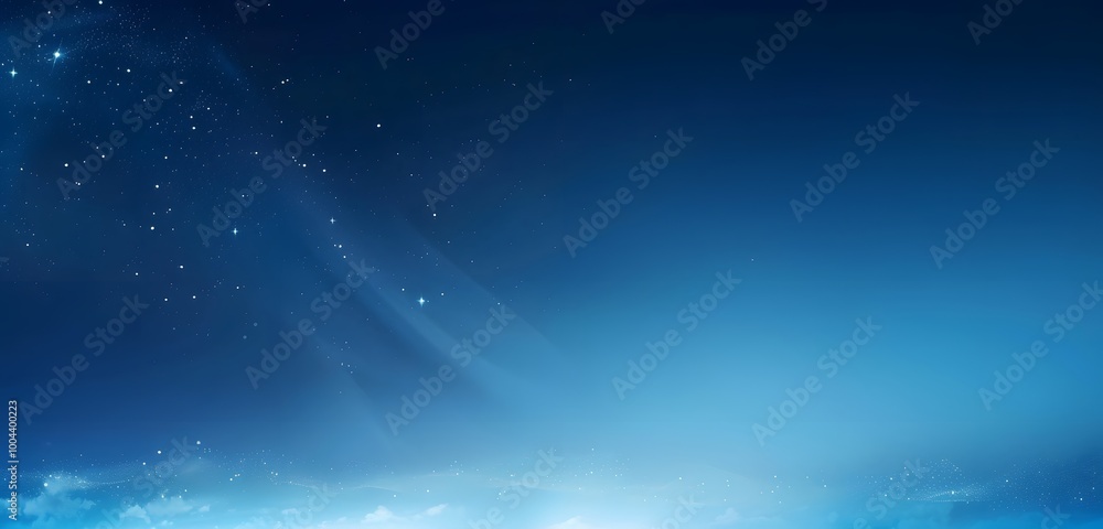 Abstract Blue Gradient Background with Stars and Light Rays Abstract Blue Gradient Background with Stars and Light Rays