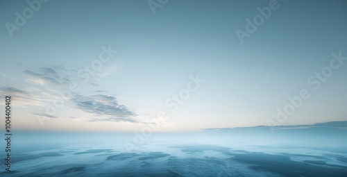 Abstract Blue Sky and Clouds Minimalist Background