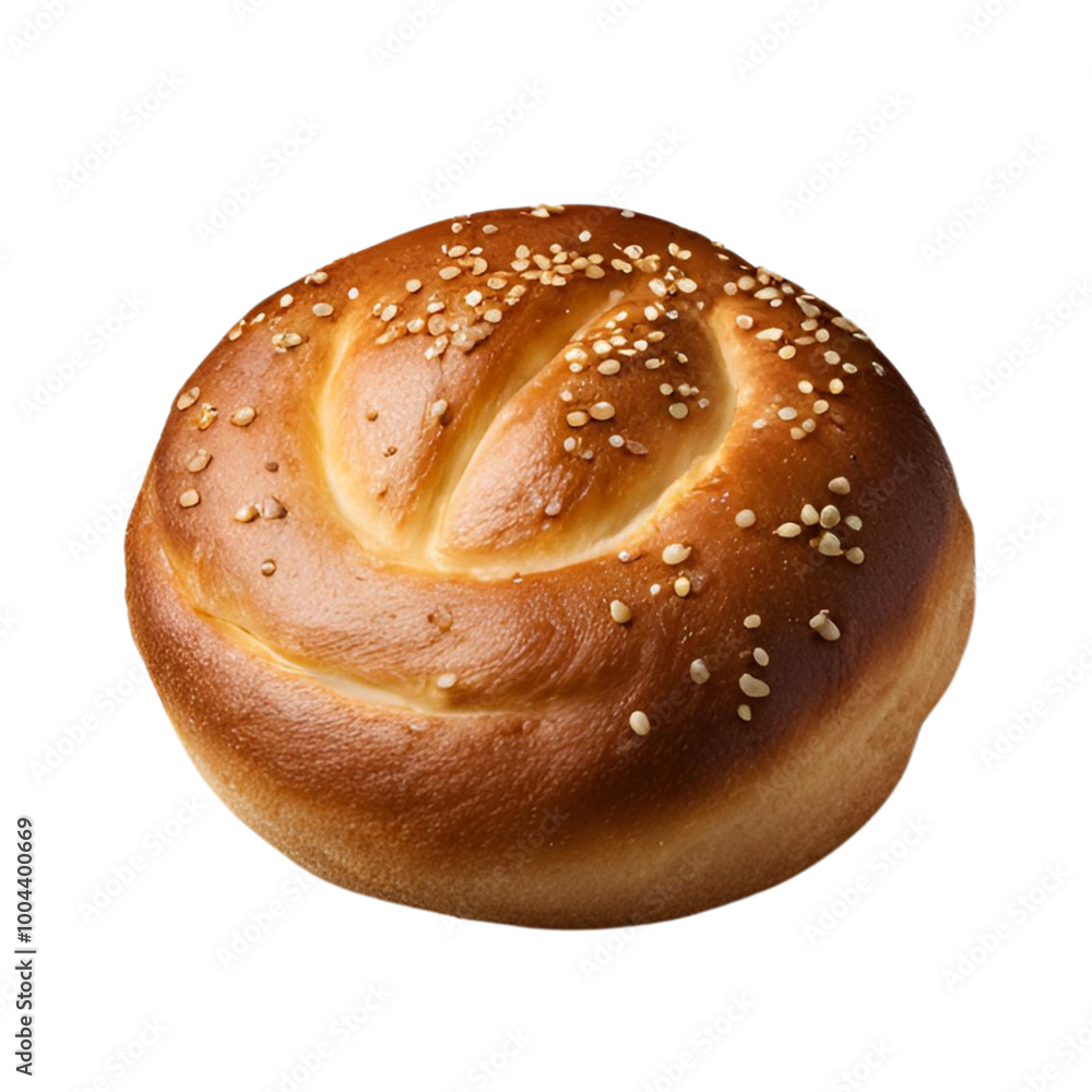 Fototapeta premium bun with sesame seeds transparent background