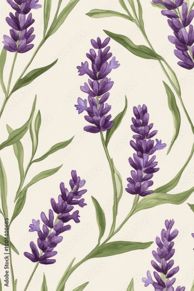 Fototapeta premium Lavender flowers on white background
