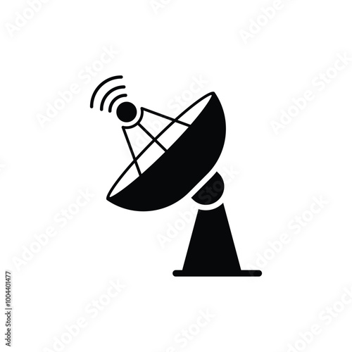 Satellite flat vector icon and symbol design