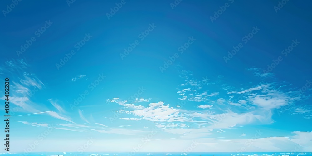 Blue Sky Gradient Background With White Clouds Blue Sky Gradient Background With White Clouds
