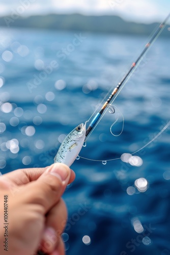 Freshly Caught Fish on a Dock With Bright Fishing Gear at Lake