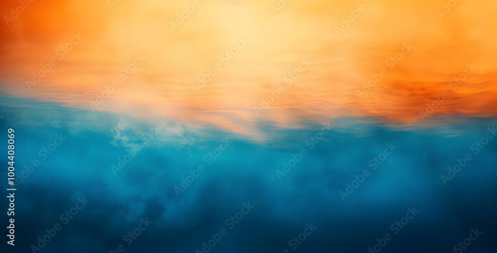 Fototapeta premium Abstract Gradient Background, Blue Orange, Cinematic Style